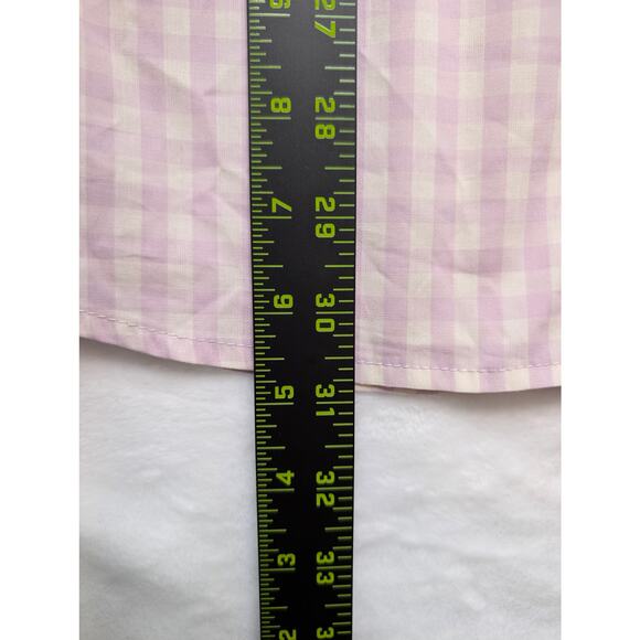 Matilda Jane Mens Button Down Shirt - Size Large Purple Gingham Floral NWT - Picture 5 of 7